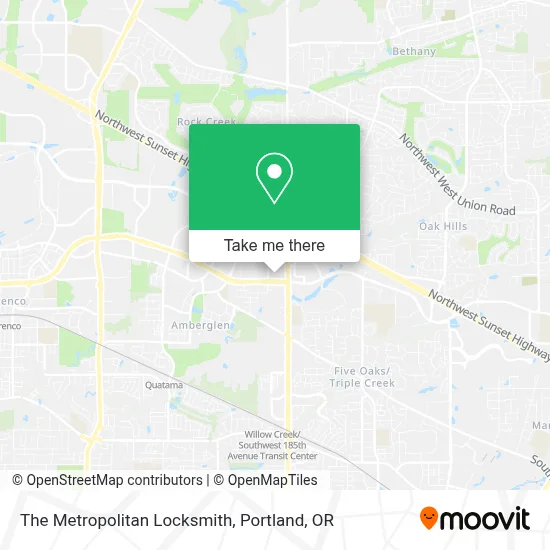 The Metropolitan Locksmith map