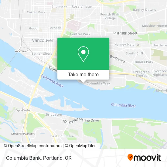 Columbia Bank map