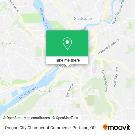 Oregon City Chamber of Commerce map