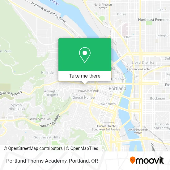 Portland Thorns Academy map