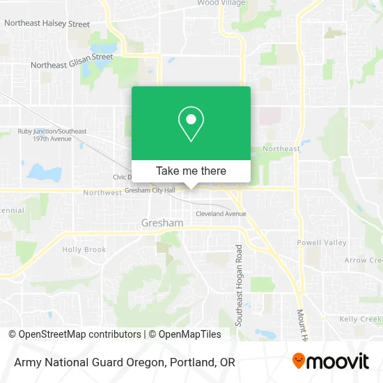 Army National Guard Oregon map