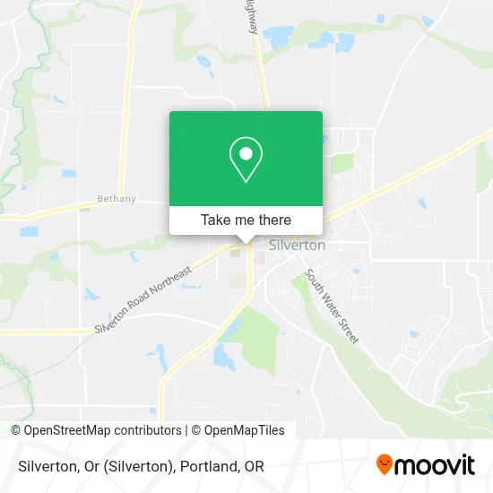Silverton, Or map