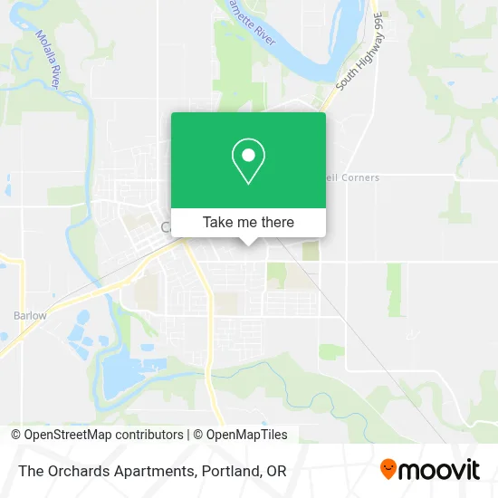 The Orchards Apartments map