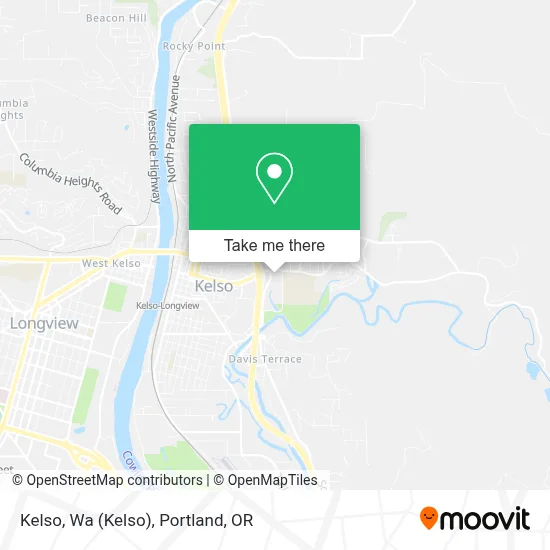 Kelso, Wa map