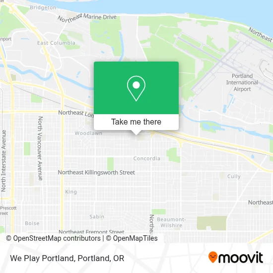 We Play Portland map