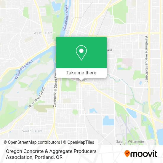 Oregon Concrete & Aggregate Producers Association map
