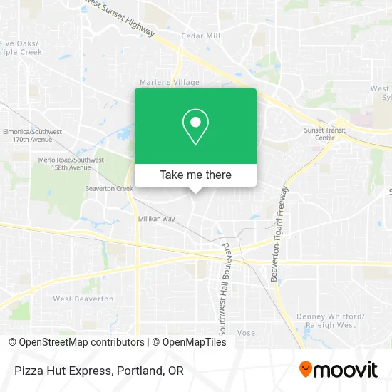 Pizza Hut Express map