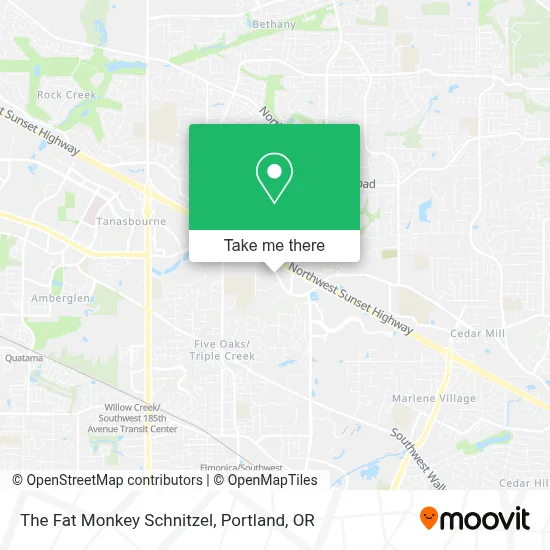 The Fat Monkey Schnitzel map