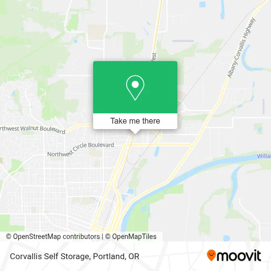 Corvallis Self Storage map