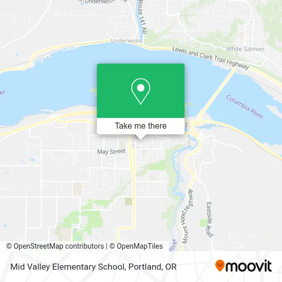 Mid Valley Elementary School map
