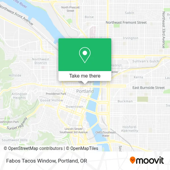 Fabos Tacos Window map