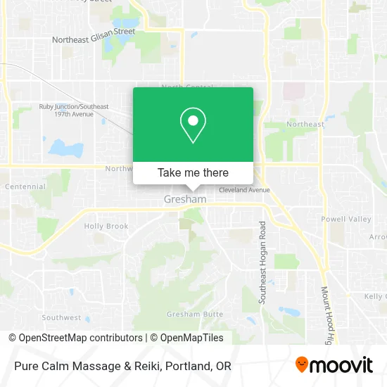 Pure Calm Massage & Reiki map