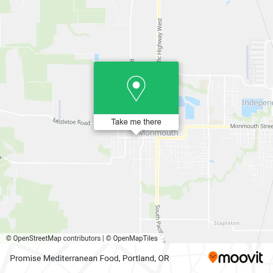 Promise Mediterranean Food map