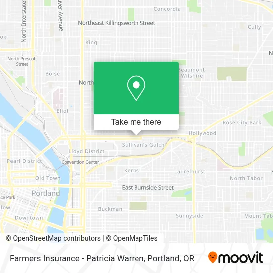 Farmers Insurance - Patricia Warren map