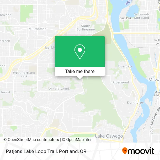 Patjens Lake Loop Trail map