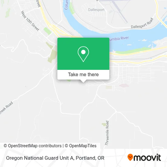 Oregon National Guard Unit A map