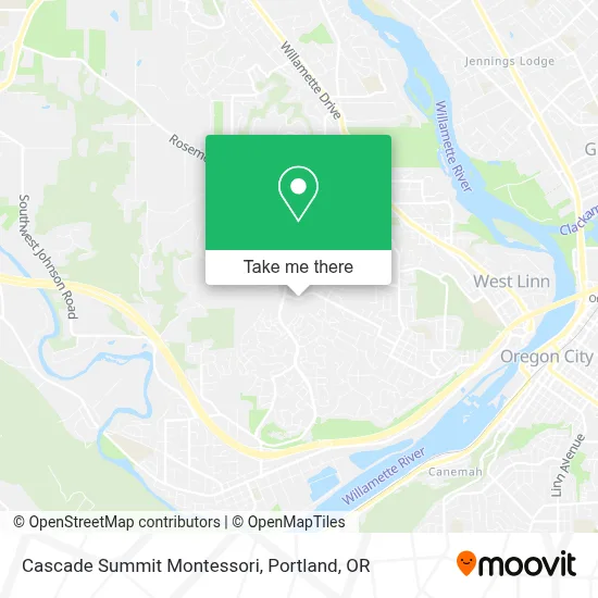 Cascade Summit Montessori map