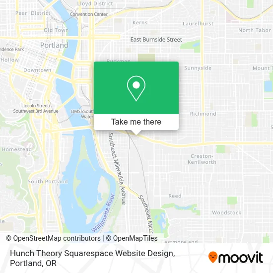 Hunch Theory Squarespace Website Design map