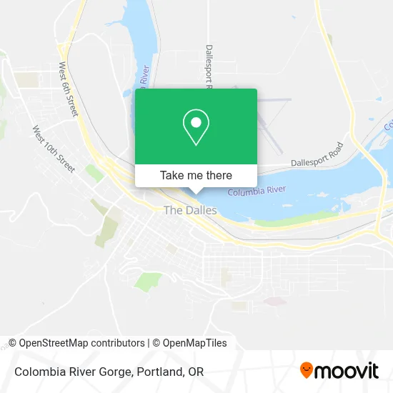 Colombia River Gorge map