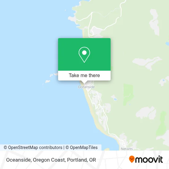 Oceanside, Oregon Coast map