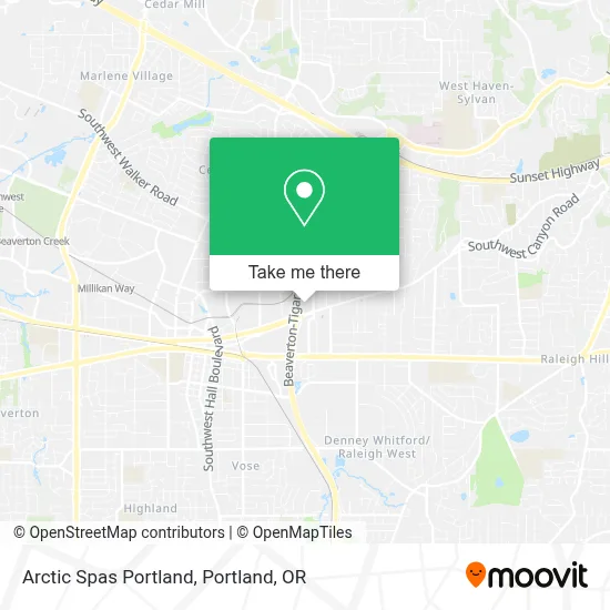 Arctic Spas Portland map