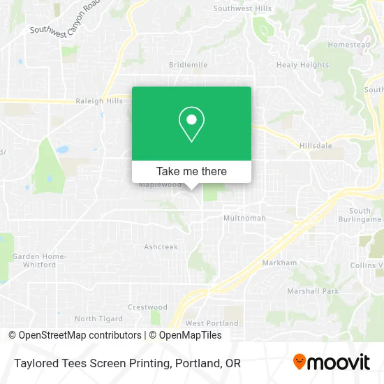 Taylored Tees Screen Printing map