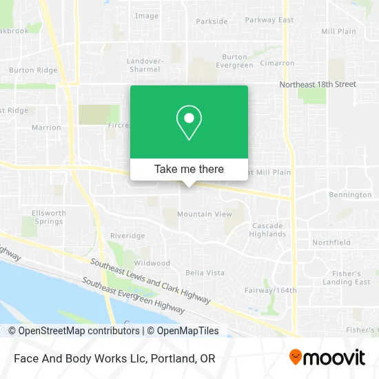 Face And Body Works Llc map