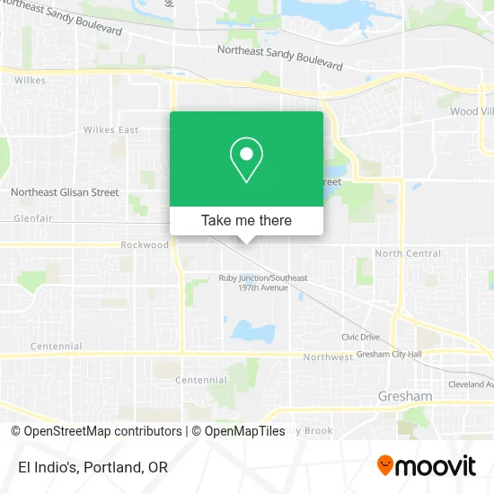 El Indio's map