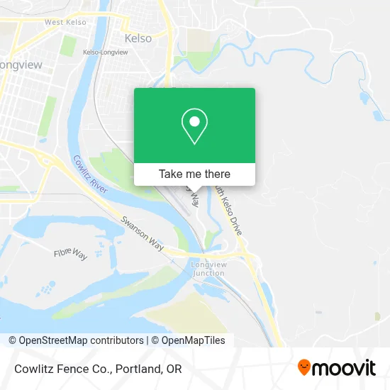 Cowlitz Fence Co. map