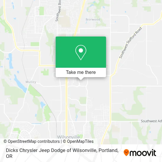 Dicks Chrysler Jeep Dodge of Wilsonville map
