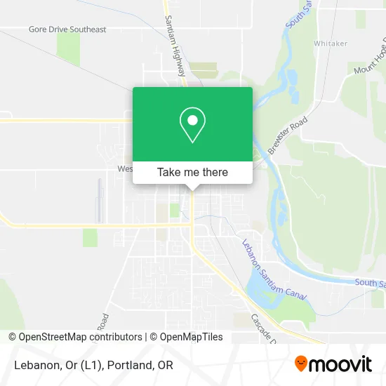 Lebanon, Or (L1) map