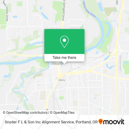Snyder F L & Son Inc Alignment Service map