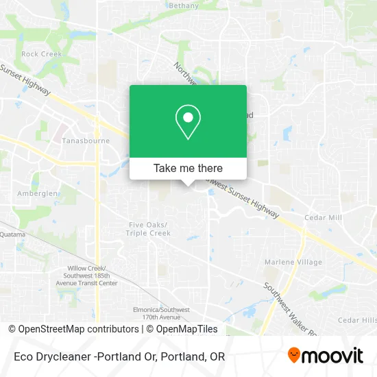 Eco Drycleaner -Portland Or map