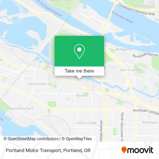 Portland Motor Transport map