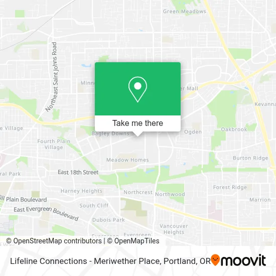 Lifeline Connections - Meriwether Place map