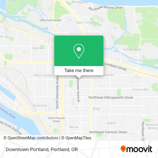 Downtown Portland map