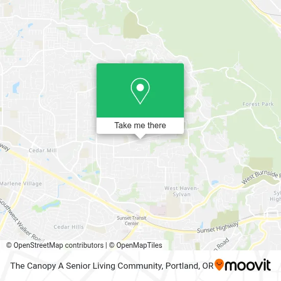The Canopy A Senior Living Community map