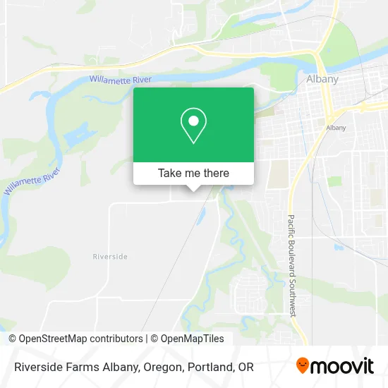 Riverside Farms Albany, Oregon map