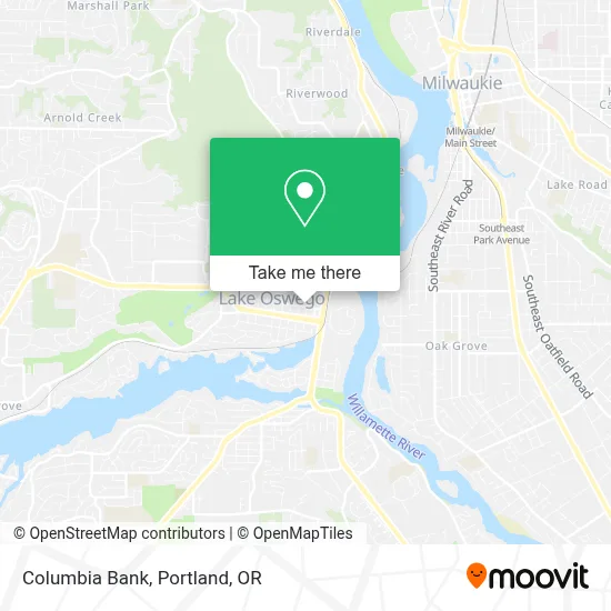 Columbia Bank map