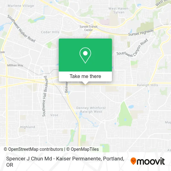 Spencer J Chun Md - Kaiser Permanente map