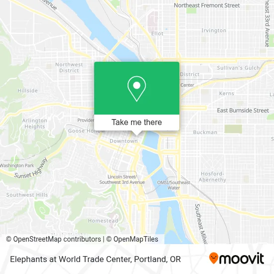 Elephants at World Trade Center map