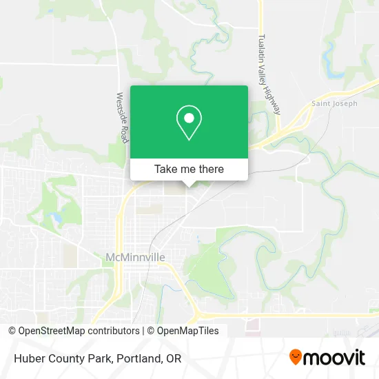 Huber County Park map