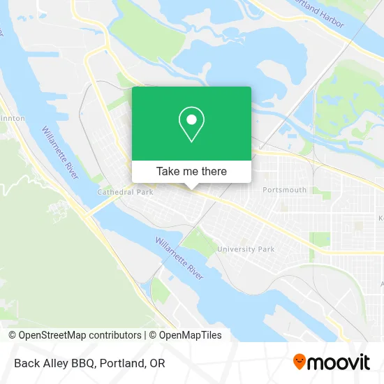 Back Alley BBQ map