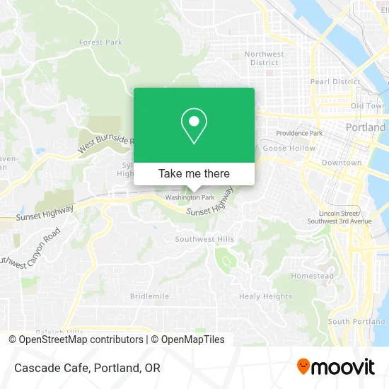 Cascade Cafe map