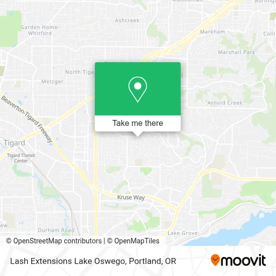 Lash Extensions Lake Oswego map