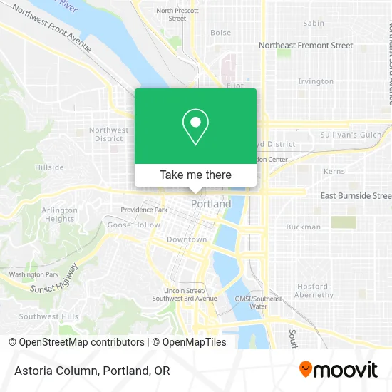 Astoria Column map