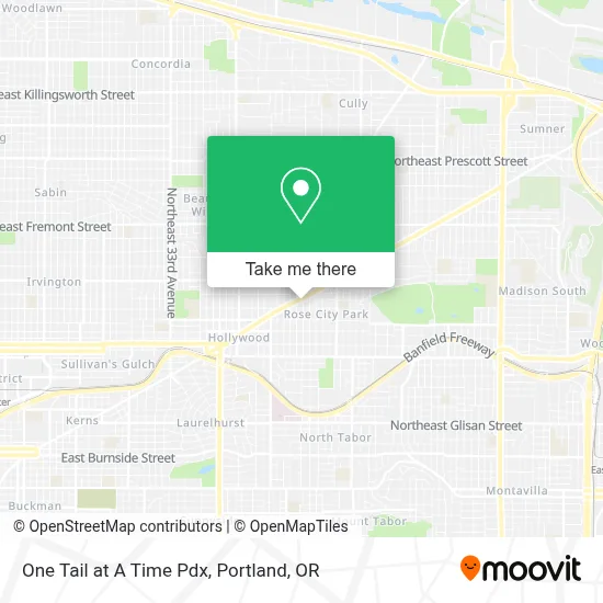 One Tail at A Time Pdx map