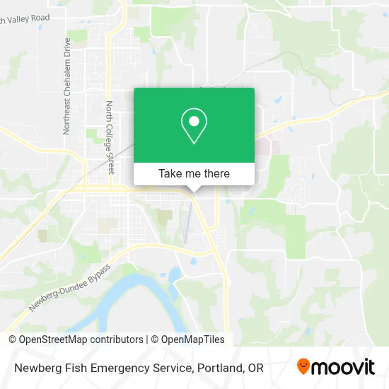 Newberg Fish Emergency Service map