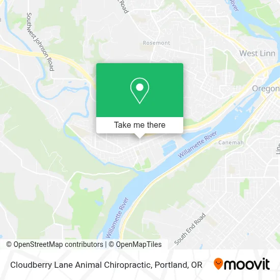 Cloudberry Lane Animal Chiropractic map