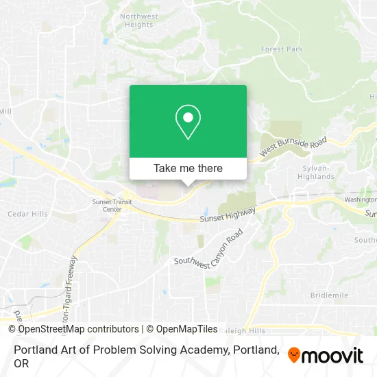 Portland Art of Problem Solving Academy map